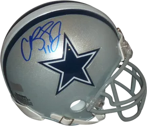 Autographed Dallas Cowboys Helmet PNG Image