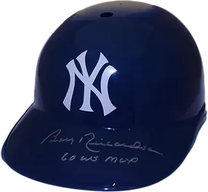 Autographed Yankees Baseball Helmet PNG Image