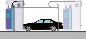 Automatic Car Wash System PNG Image