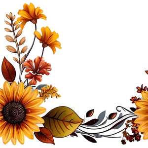 Autumn Floral Arrangements Png Vdx PNG Image