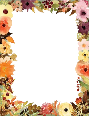 Autumn Floral Border Design.jpg PNG Image