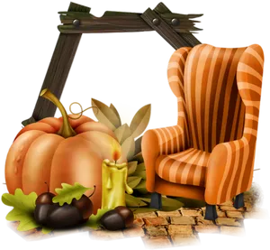 Autumn Harvest Comfort PNG Image