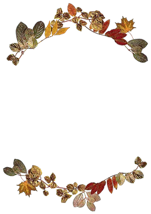 Autumn_ Leaves_ Arch_ Frame PNG Image