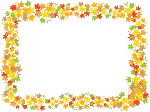 Autumn Leaves Border Frame PNG Image