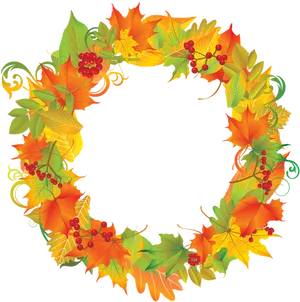 Autumn Leaves Frame Design.png PNG Image