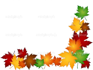 Autumn Leaves Frame PNG Image