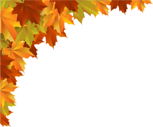 Autumn Leaves Gradient Background PNG Image