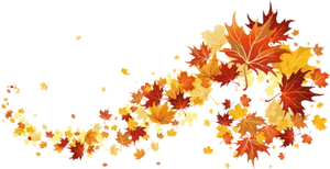 Autumn_ Leaves_ Swirl_ Pattern PNG Image