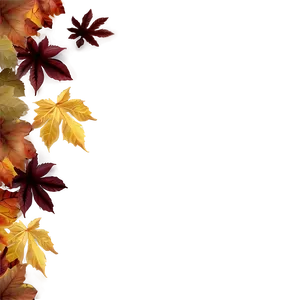 Autumn Leaves Thanksgiving Border Png Yfg46 PNG Image