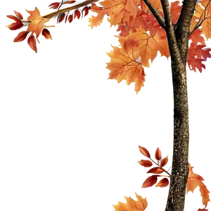 Autumnal Trees And Leaves Png Kce PNG Image