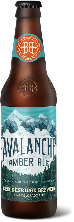 Avalanche Amber Ale Bottle PNG Image