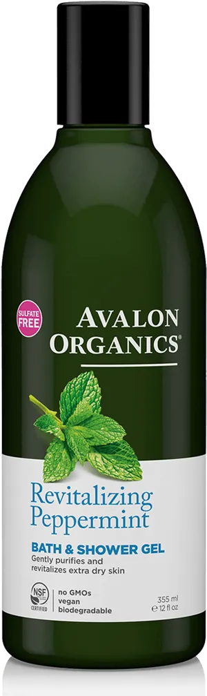 Avalon Organics Peppermint Shower Gel PNG Image