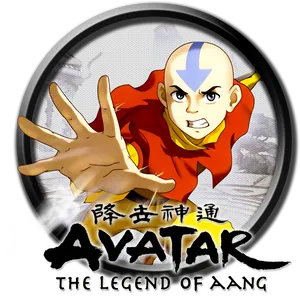 Avatar Aang Action Pose PNG Image