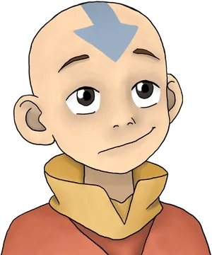 Avatar Aang Portrait PNG Image