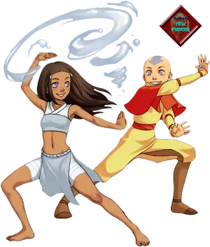 Avatar Aangand Waterbender Fanart PNG Image