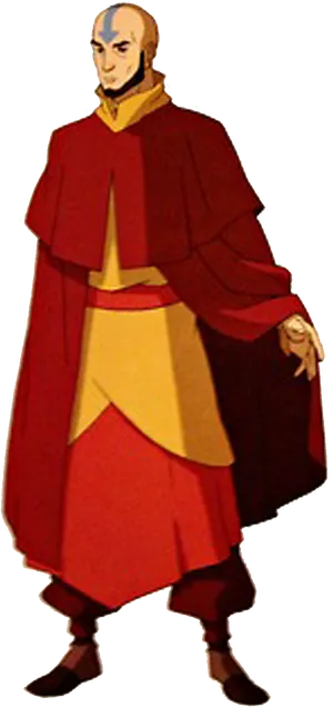 Avatar Aangin Fire Nation Robes PNG Image