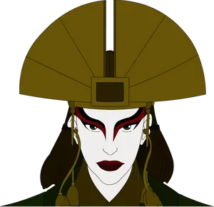 Avatar_ Kyoshi_ Warrior_ Portrait PNG Image