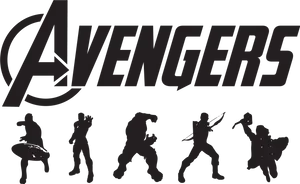 Avengers Silhouette Logo PNG Image