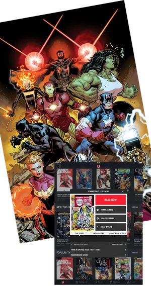 Avengers_ Team_ Action_ Comic_ Artwork PNG Image