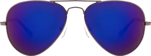 Aviator Sunglasses Blue Lens PNG Image