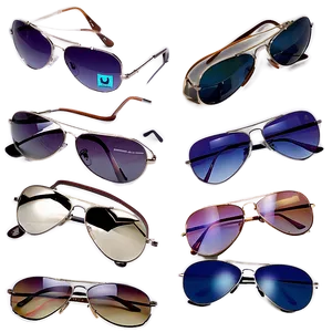 Aviators With Gradient Lenses Png Rof PNG Image