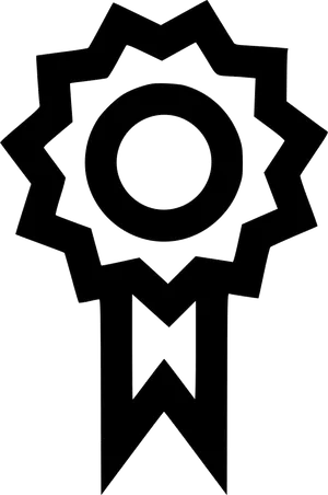 Award Ribbon Outline Graphic PNG