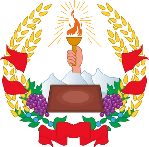 Azerbaijan Coatof Arms Illustration PNG Image