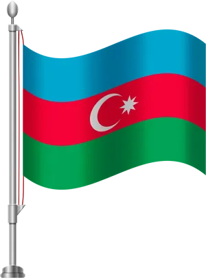 Azerbaijan National Flag PNG Image