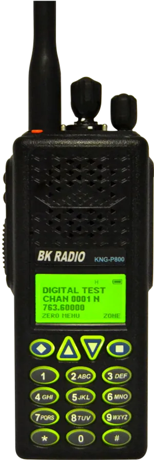 B K Radio K N G P800 Handheld Transceiver PNG Image