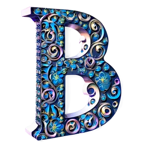 B Letter With Pattern Png 05242024 PNG Image