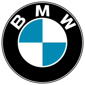 B M W Logo Black Background PNG Image