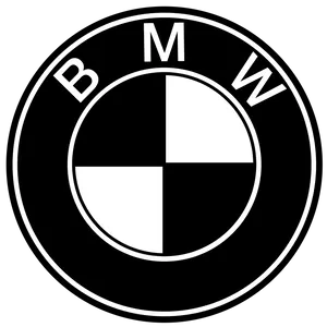 B M W Logo Blackand White PNG Image