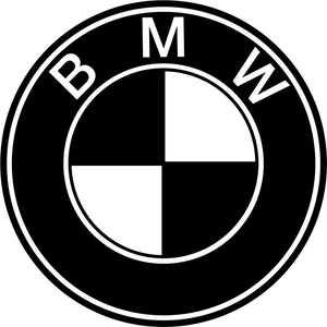 B M W Logo Blackand White PNG Image