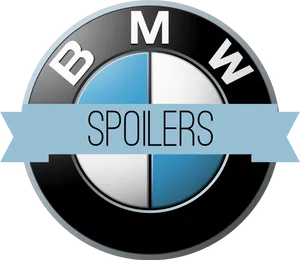 B M W Logowith Spoilers Banner PNG Image