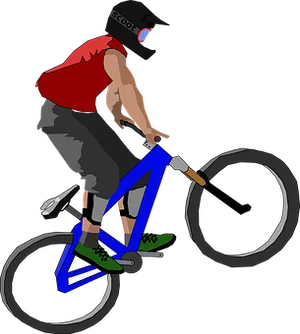 B M X Biker Vector Illustration PNG Image