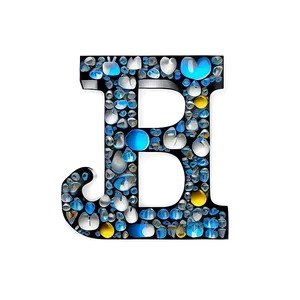 B Typography Art Png Gvs57 PNG Image