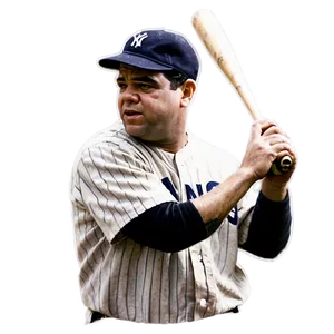 Babe Ruth Baseball Legend Png Mue PNG Image