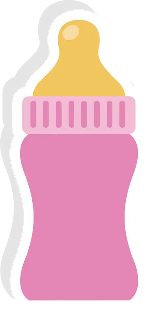 Baby Bottle Icon Pink PNG Image