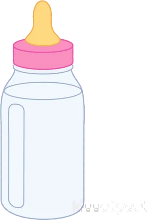 Baby Feeding Bottle Vector Illustration PNG Image