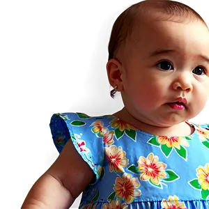 Baby Girl In Flower Dress Png Ojs PNG Image