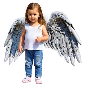 Baby Girl With Angel Wings Png Tje71 PNG Image