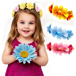 Baby Girl With Flower Crown Png 06122024 PNG Image