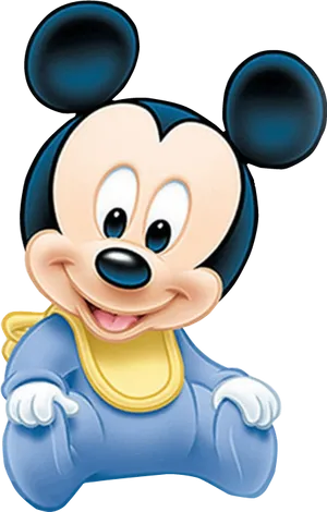 Baby Mickey Mouse Cute Pose PNG Image