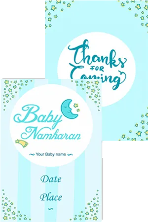 Baby Namkaran Invitation Card Design PNG Image