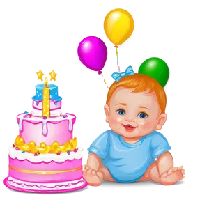 Baby's 1st Birthday Party Png 06202024 PNG Image