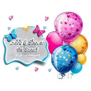 Baby Shower Wishes Card Png Gox PNG Image