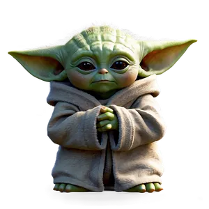 Baby Yoda Animated Style Png Dsc70 PNG Image