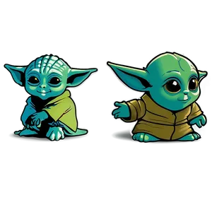 Baby Yoda Cartoon Drawing Png 80 PNG Image