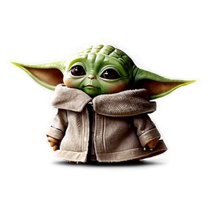 Baby Yoda Cartoon Drawing Png Abg PNG Image