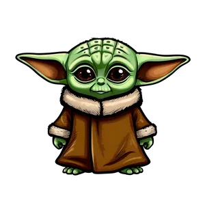 Baby Yoda Cartoon Drawing Png Koa PNG Image